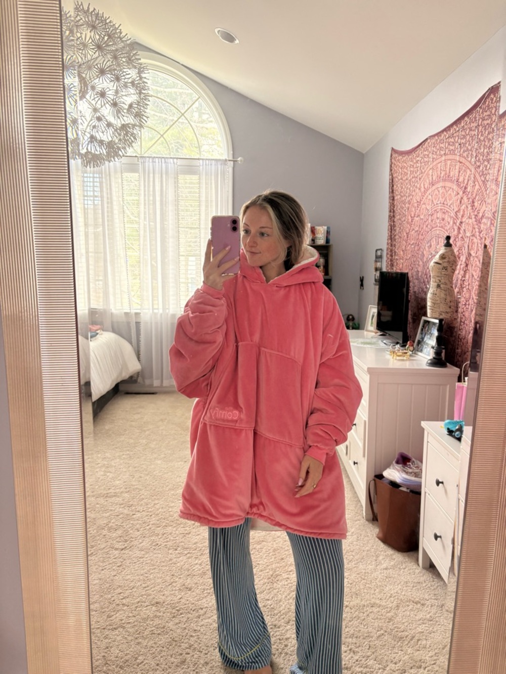 The COMFY Plush Pink Sherpa-Lined Hoodie Pullover